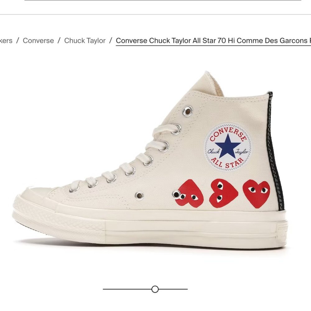 Comme des Garcons PLAY Multi-Heart White